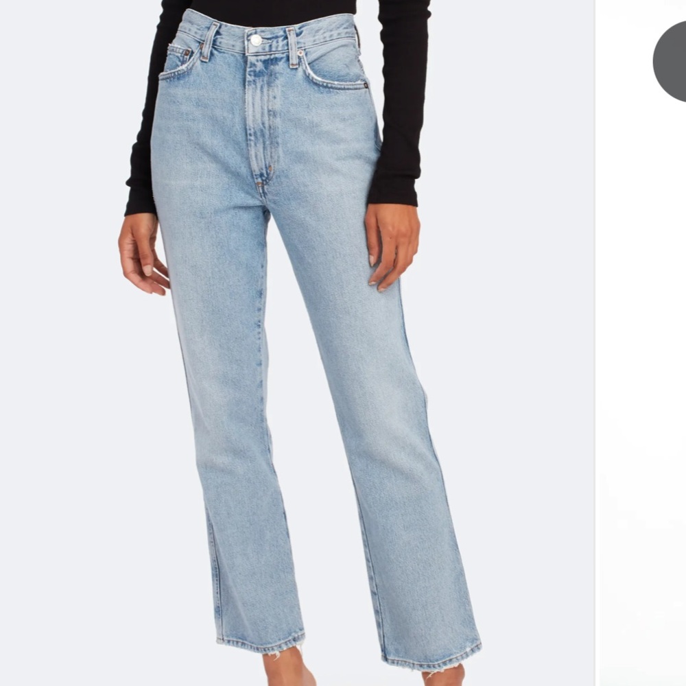 Agolde pinch waist high rise kick in riptide